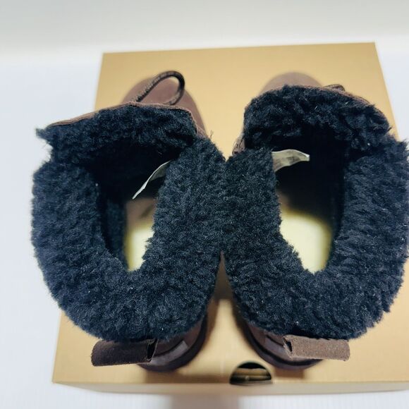 UGG Women's Romely Boots Size 7 Heritage Lace-Up Brown Burnt Cedar Suede NIB - Picture 12 of 13